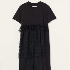 Simone Rocha x H&M Lace Tulle detail T-shirt Dress